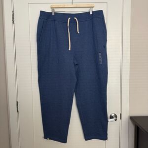 Polo Ralph Lauren Sweatpants Sz 2XB Blue Solid Cinch Cuff Drawstring Fleece New